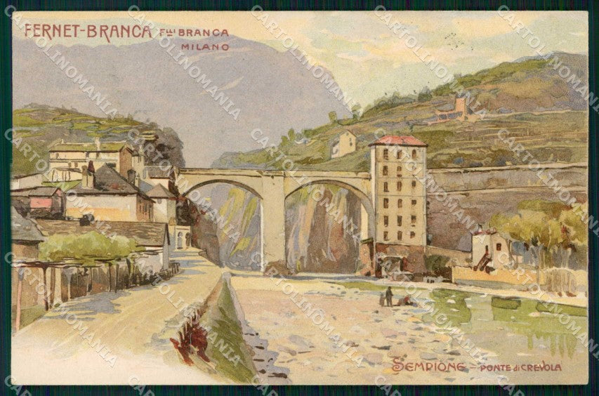 Verbania Varzo Ponte di Crevola Fernet Branca Pubblicitaria cartolina RT1032 – fronte