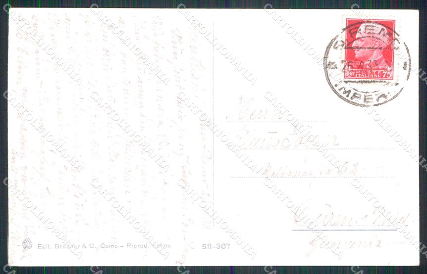 Imperia Sanremo Via Candeller Brunner 511 307 cartolina RT1048 – retro