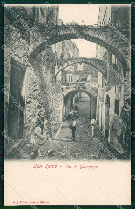 Imperia Sanremo Via San Giuseppe Fotocromo 623 cartolina RT1052 – fronte