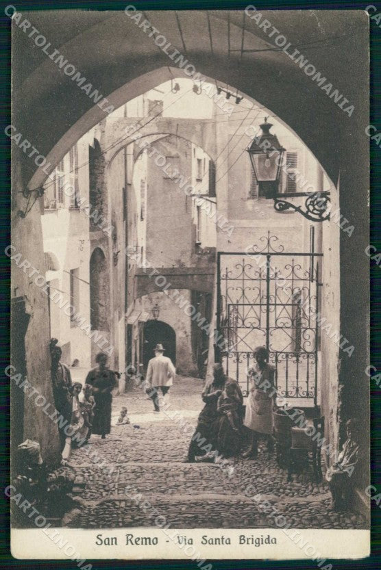 Imperia Sanremo Via Santa Brigida cartolina RT1053 – fronte