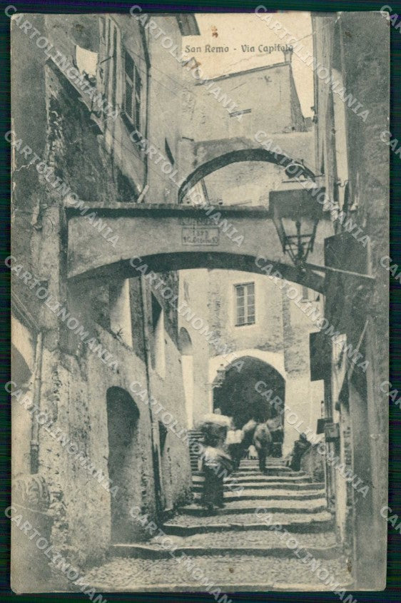Imperia Sanremo Via Capitolo PIEGA cartolina RT1058 – fronte