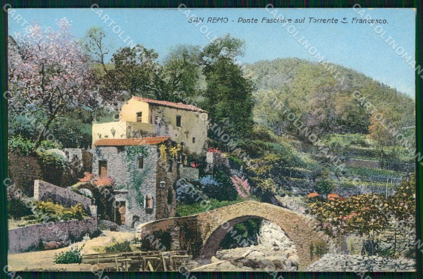 Imperia Sanremo Ponte Fasciaire Torrente San Francesco cartolina RT1071 – fronte