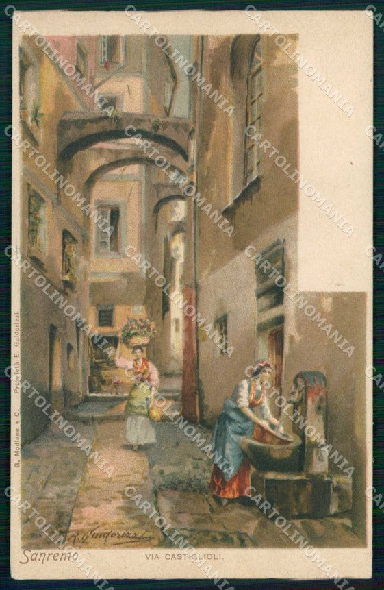 Imperia Sanremo Via Castiglioli Modiano Guidorizzi cartolina RT1075 – fronte