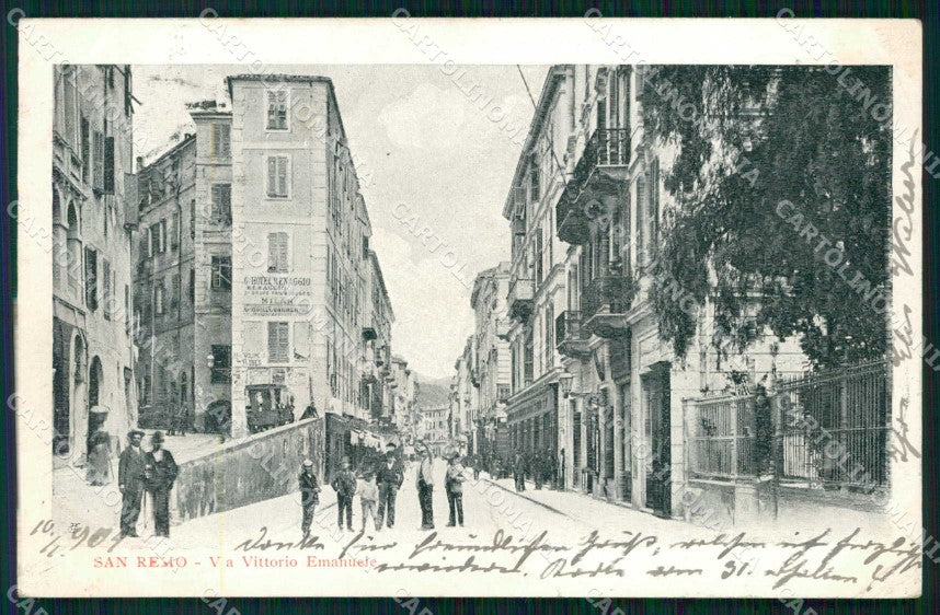 Imperia Sanremo Via Vittorio Emanuele cartolina RT1083 – fronte