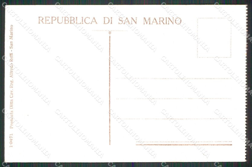 San Marino Città Monte Titano Buoi cartolina RT1093 – retro