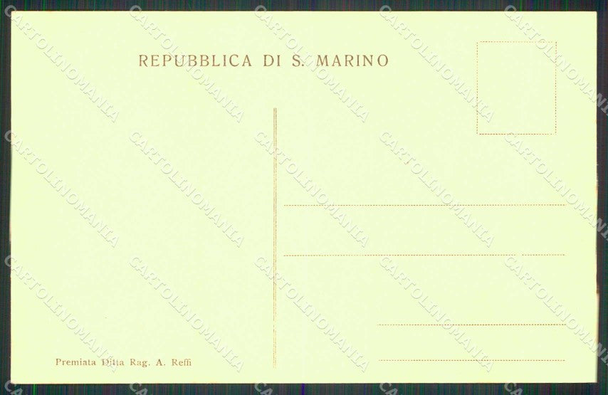 San Marino Città Monte Titano Rocca cartolina RT1094 – retro