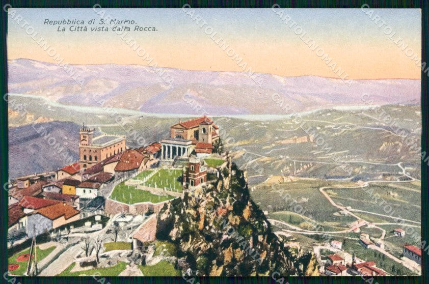 San Marino Città Veduta dalla Rocca cartolina RT1101 – fronte