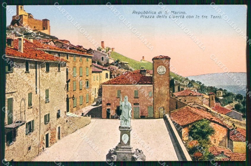 San Marino Città Tre Torri Piazza della Libertà cartolina RT1110 – fronte