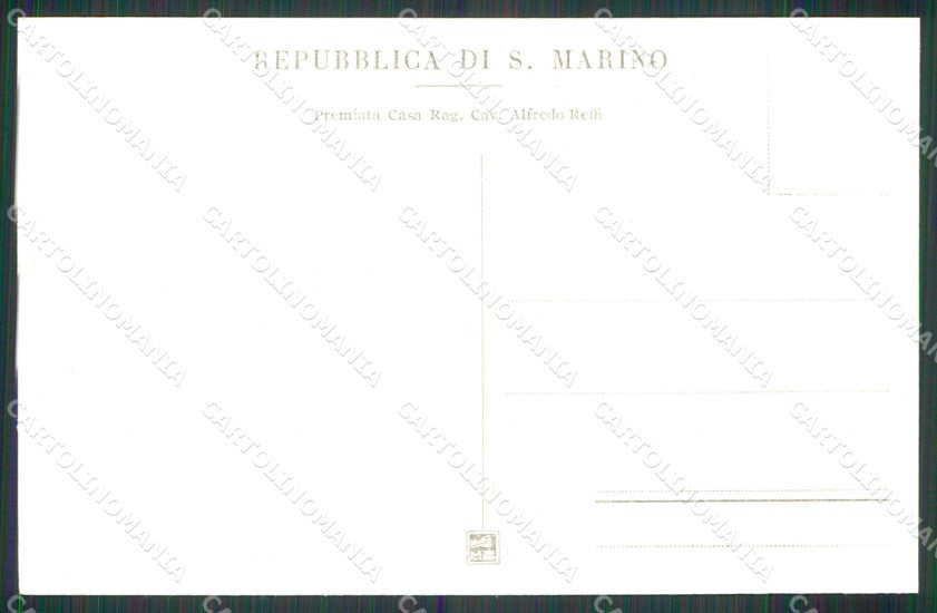 San Marino Città Divise degli Ufficiali cartolina RT1111 – retro
