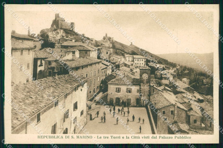 San Marino Città Tre Torri Veduta dal Palazzo Pubblico cartolina RT1115 – fronte