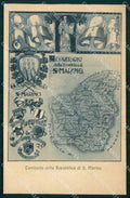 San Marino Città Territorio di Mappa cartolina RT1122 – fronte