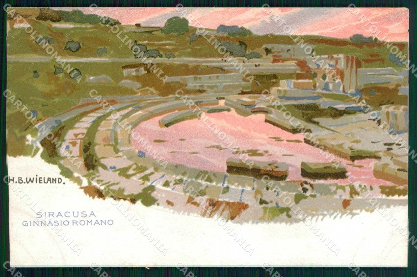 Siracusa Città Ginnasio Romano Wieland cartolina RT1129 – fronte