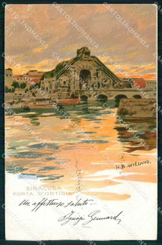 Siracusa Città Porta d'Ortigia Wieland cartolina RT1131 – fronte