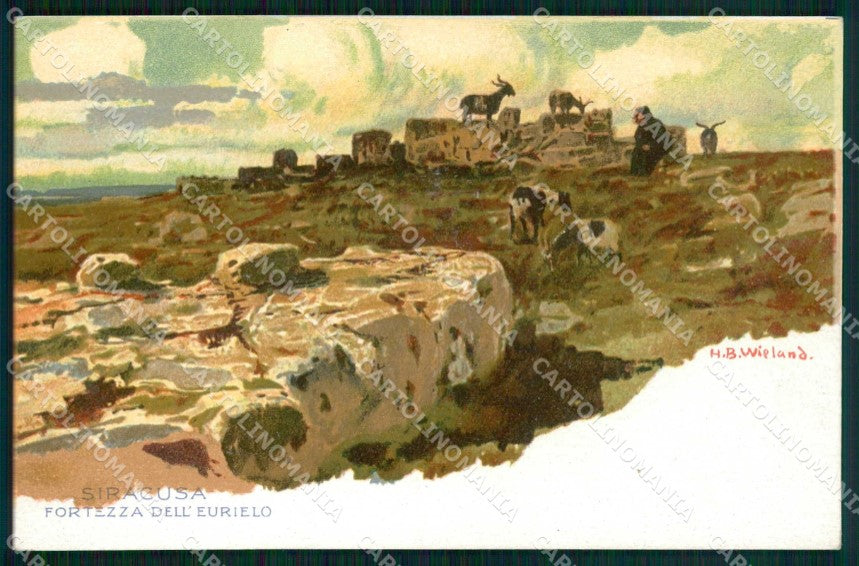 Siracusa Città Fortezza dell'Eurielo Wieland cartolina RT1138 – fronte
