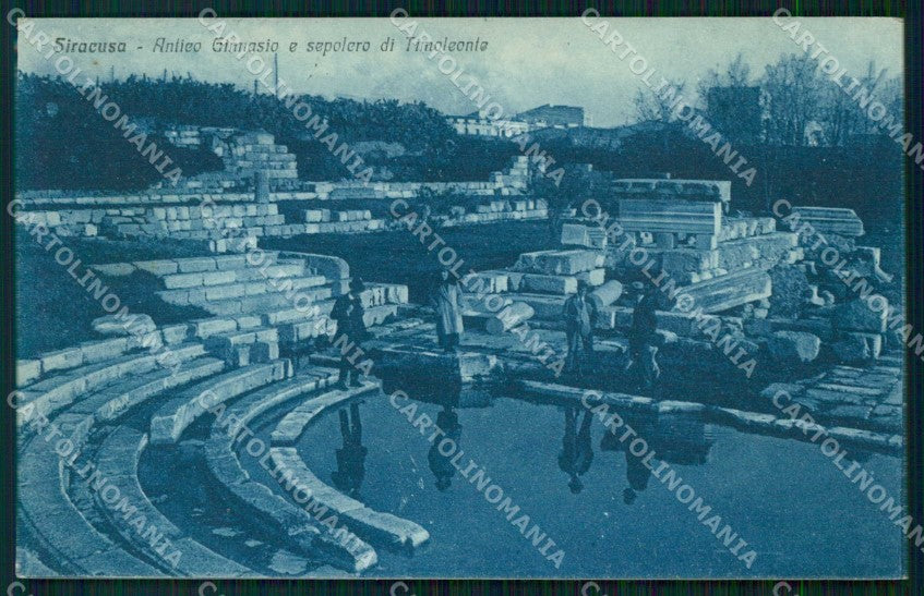 Siracusa Città Antico Ginnasio Sepolcro di Timoleonte cartolina RT1152 – fronte