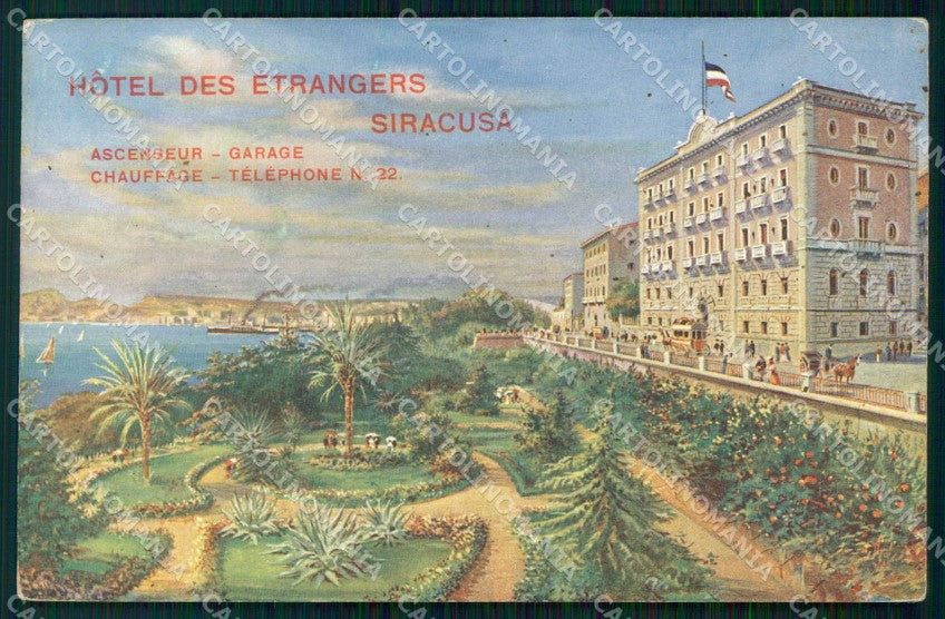 Siracusa Città Hotel des Etrangers cartolina RT1158 – fronte
