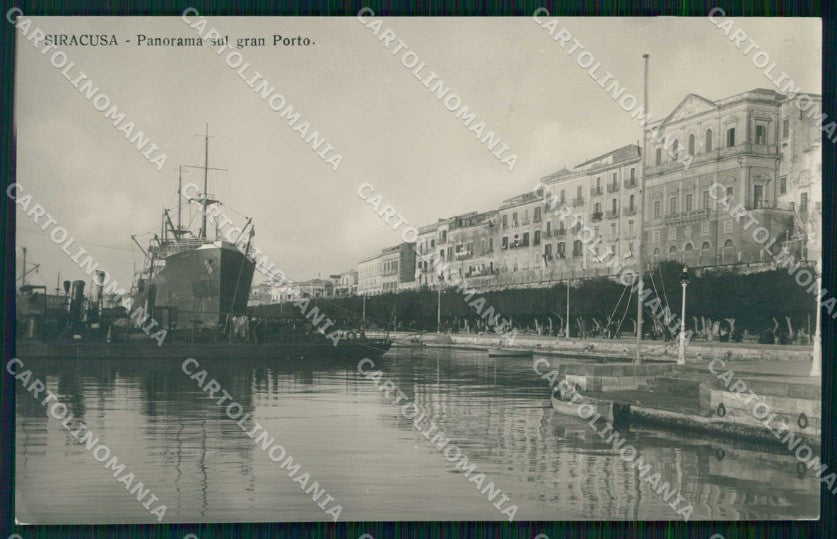 Siracusa Città Gran Porto Barche Foto cartolina RT1167 – fronte