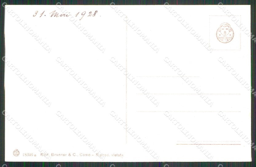 Verbania Stresa Lago Maggiore Monumento ai Caduti Brunner 18346 cartolina RT1185 – retro