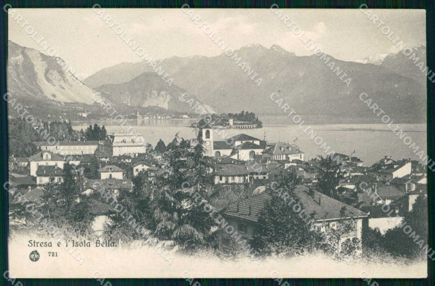 Verbania Stresa Veduta con Isola Bella Brunner 721 cartolina RT1190 – fronte
