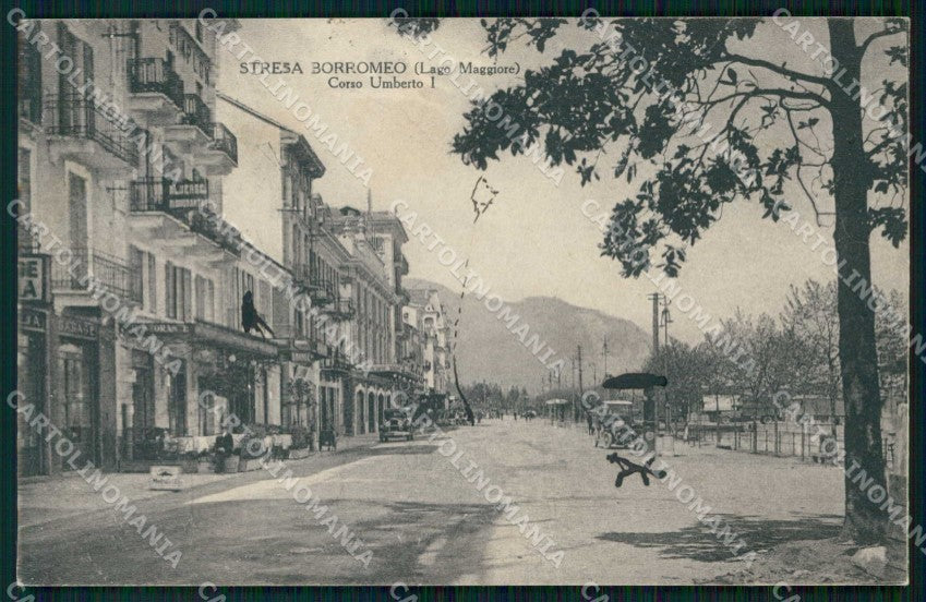 Verbania Stresa Corso Umberto I MACCHIE cartolina RT1196 – fronte