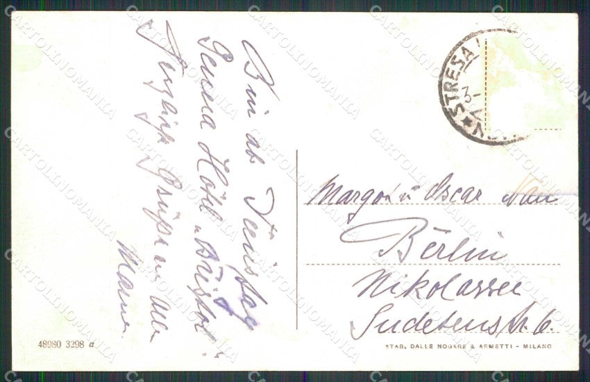 Verbania Stresa Corso Umberto I MACCHIE cartolina RT1196 – retro