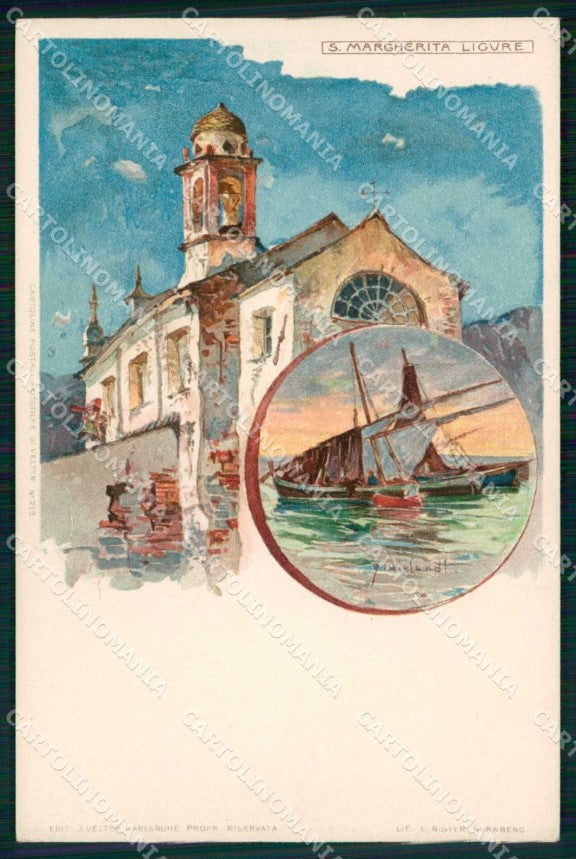 Genova Santa Margherita Ligure Wielandt cartolina RT1209 – fronte