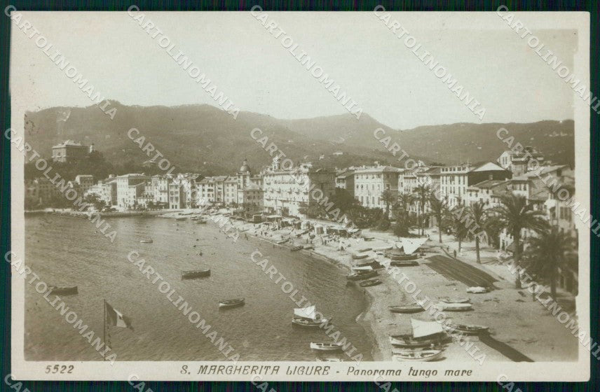 Genova Santa Margherita Ligure Lungomare Barche Foto cartolina RT1224 – fronte