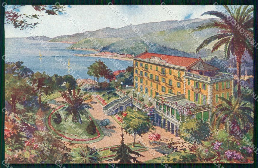 Genova Santa Margherita Ligure Albergo Metropoli e Margherita cartolina RT1226 – fronte