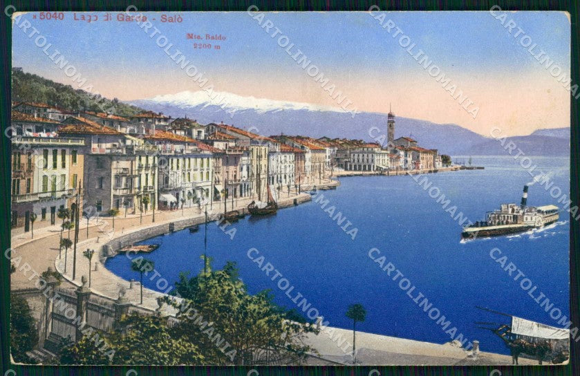Brescia Salò Lago di Garda Piroscafo Monte Baldo cartolina RT1230 – fronte
