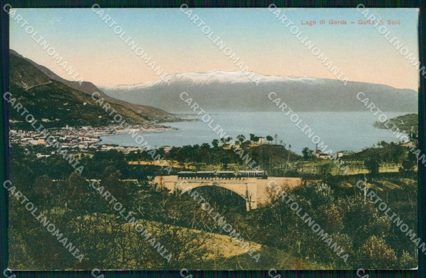 Brescia Salò Lago di Garda Golfo Treno cartolina RT1232 – fronte