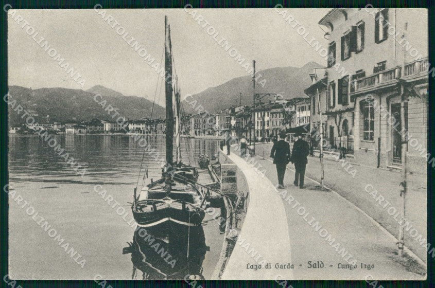 Brescia Salò Lungo Lago Brunner 2724 ABRASA cartolina RT1238 – fronte
