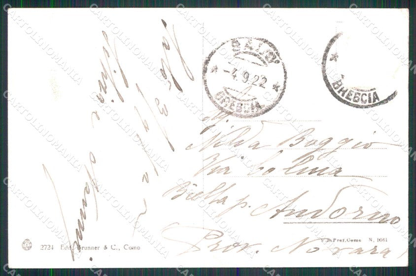 Brescia Salò Lungo Lago Brunner 2724 ABRASA cartolina RT1238 – retro