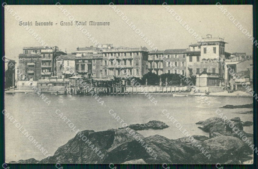 Genova Sestri Levante Grand Hotel Miramare cartolina RT1254 – fronte