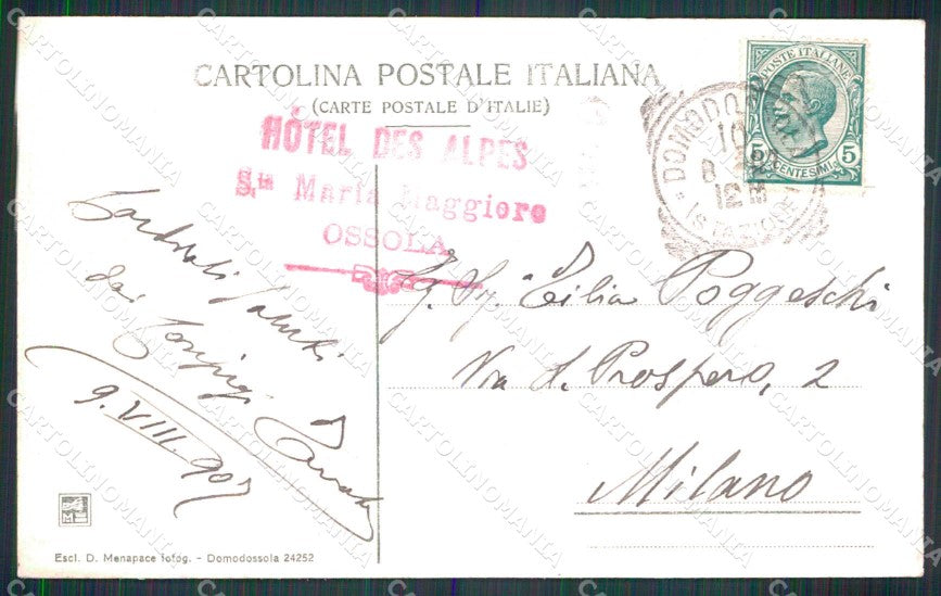 Verbania Santa Maria Maggiore Valle Vigezzo Crana cartolina RT1268 – retro