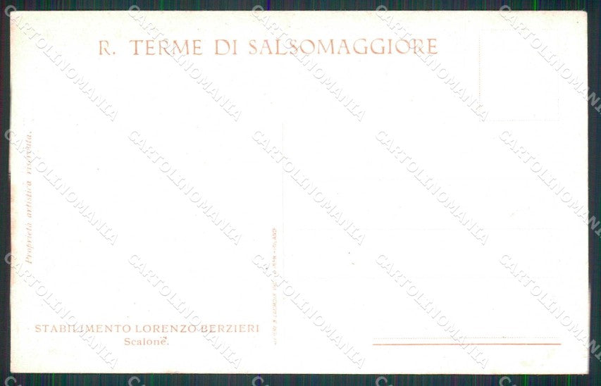 Parma Salsomaggiore Terme Stabilimento Berzieri Scalone cartolina RT1323 – retro