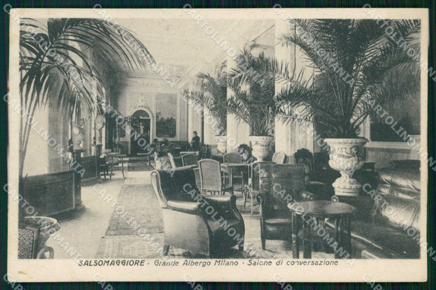Parma Salsomaggiore Terme Albergo Milano Sala Conversazione cartolina RT1328 – fronte