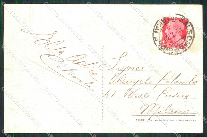 Parma Salsomaggiore Terme Albergo Milano Sala Conversazione cartolina RT1328 – retro
