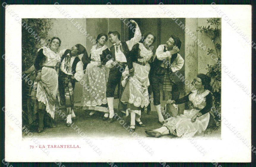 Napoli Sorrento Tarantella Costumi cartolina RT1334 – fronte