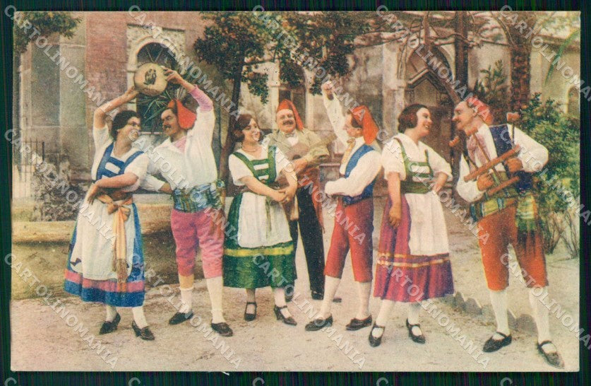 Napoli Sorrento Tarantella Costumi cartolina RT1335 – fronte