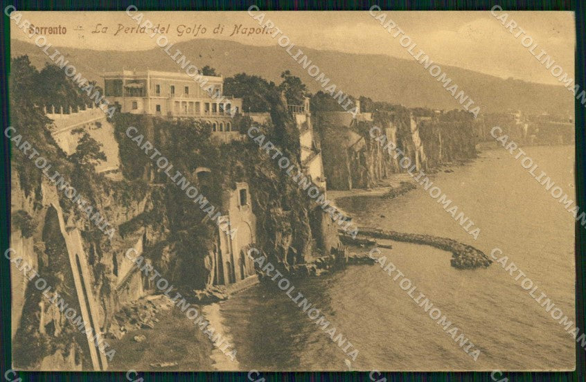 Napoli Sorrento Perla del Golfo di Napoli STRAPPINO cartolina RT1338 – fronte