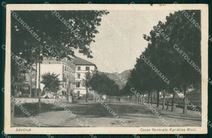 Savona Città Corso Generale Agostino Ricci cartolina RT1345 – fronte