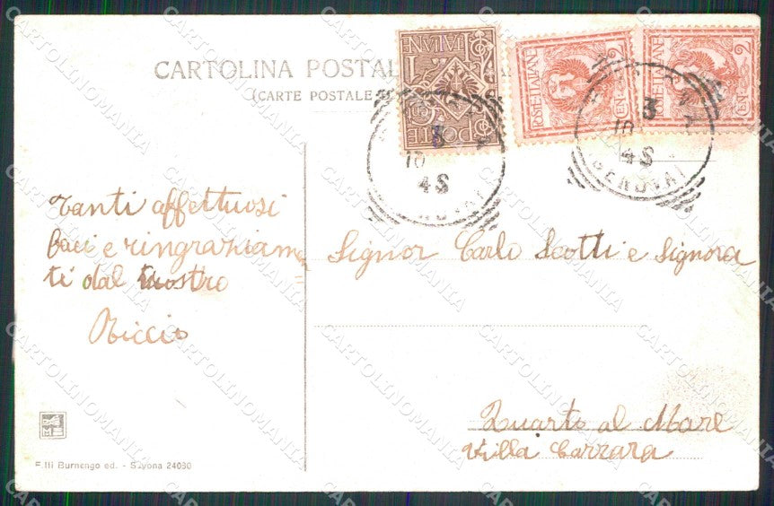 Savona Città Saluto da Via Genova cartolina RT1349 – retro