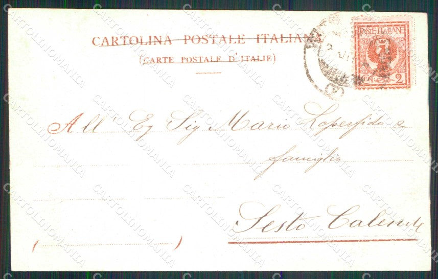 Savona Città Saluto da Passeggio Trento e Trieste RIFILATA cartolina RT1354 – retro
