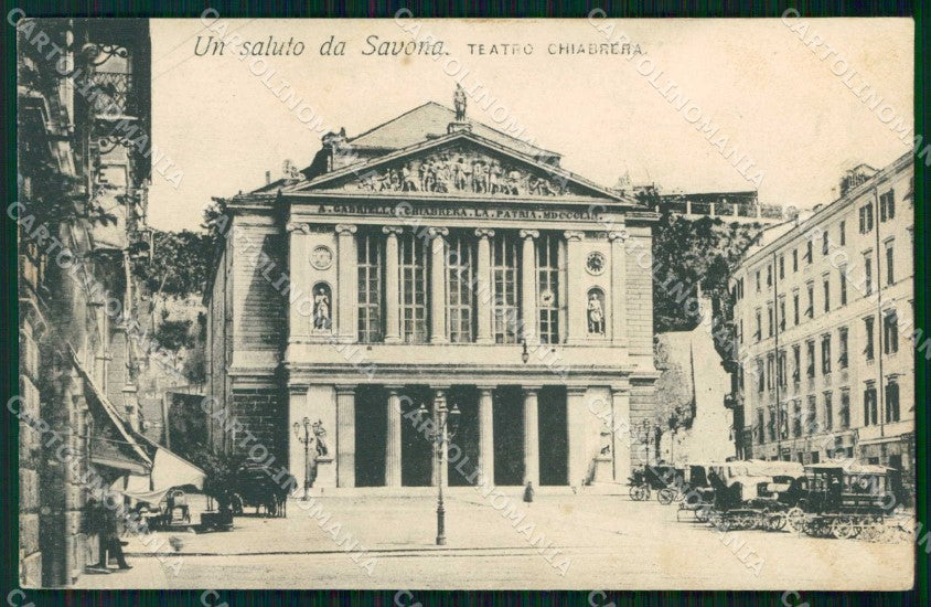 Savona Città Saluto da Teatro Chiabrera cartolina RT1356 – fronte