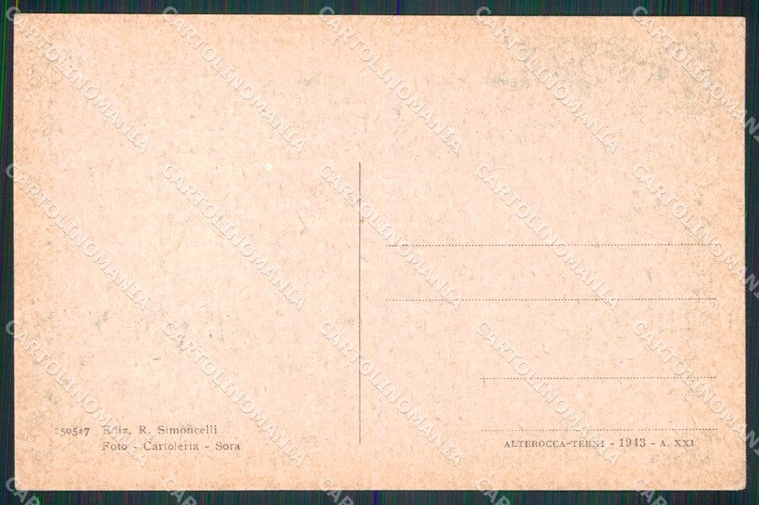 Frosinone Sora Piazza Santa Restituta Alterocca 150547 cartolina RT1361 – retro