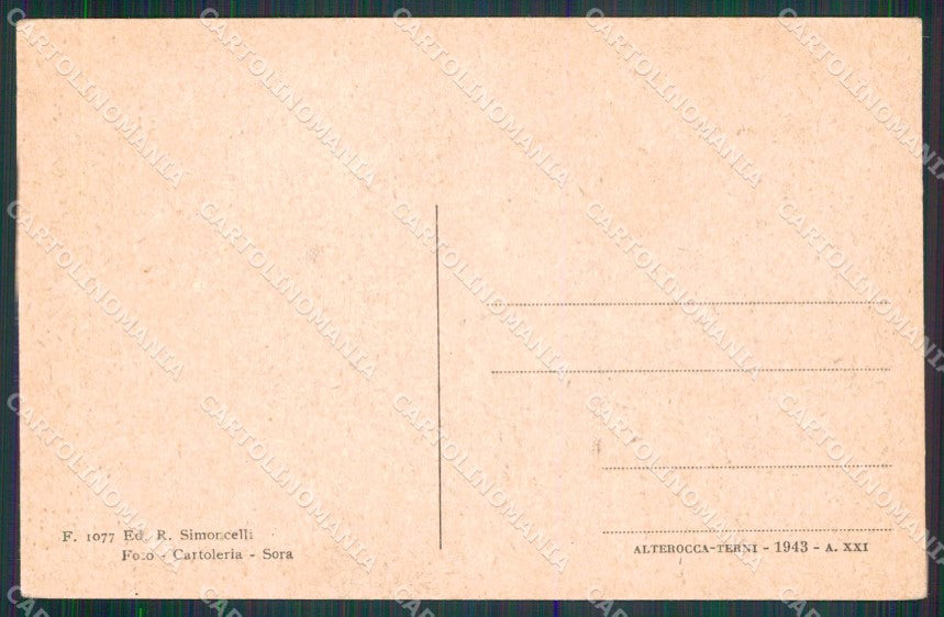 Frosinone Sora Via Firmio Alterocca 1077 cartolina RT1364 – retro