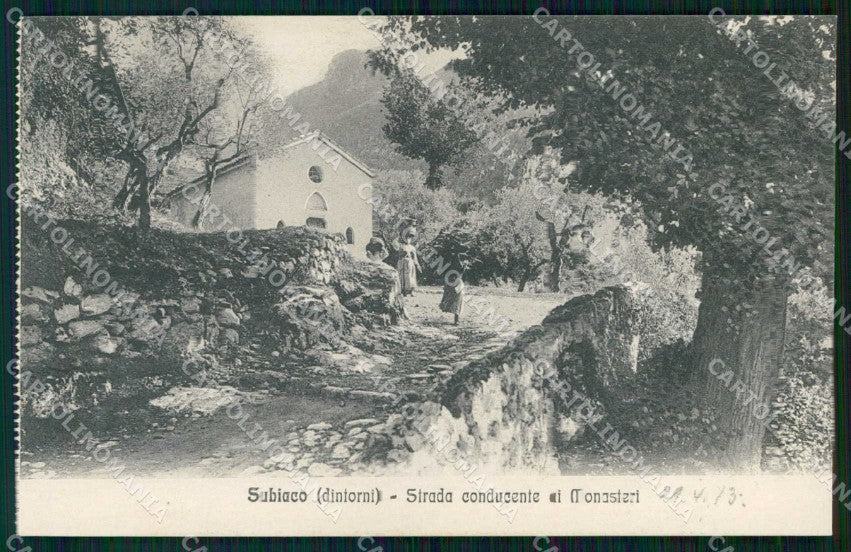 Roma Subiaco Strada Conducente ai Monasteri Alterocca 18606 cartolina RT1381 – fronte