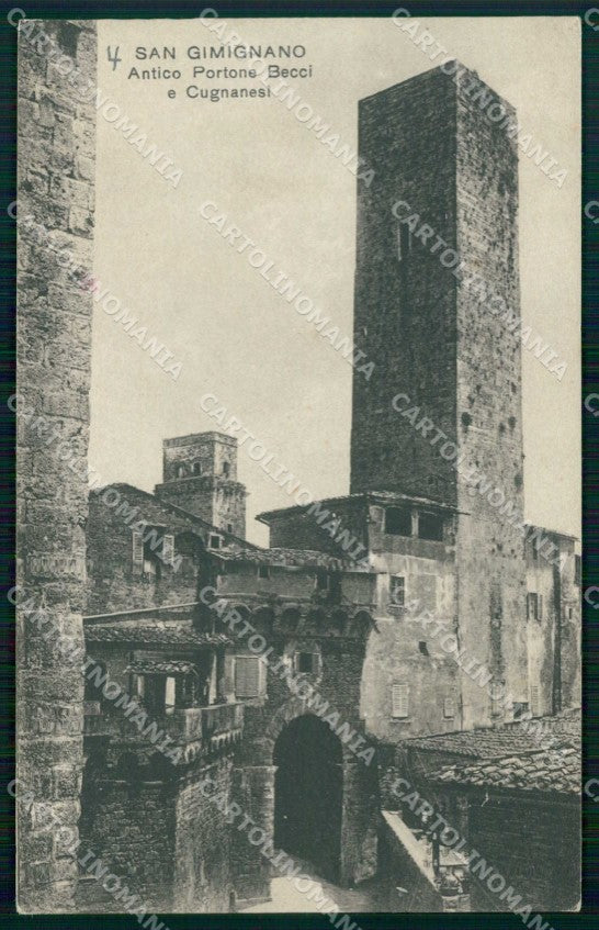Siena San Gimignano Antico Portone Becci e Cugnanesi cartolina RT1387 – fronte