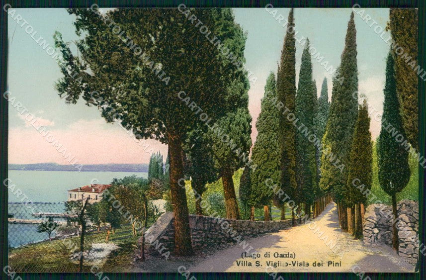 Verona Garda Punta San Vigilio Viale dei Pini Modiano cartolina RT1393 – fronte
