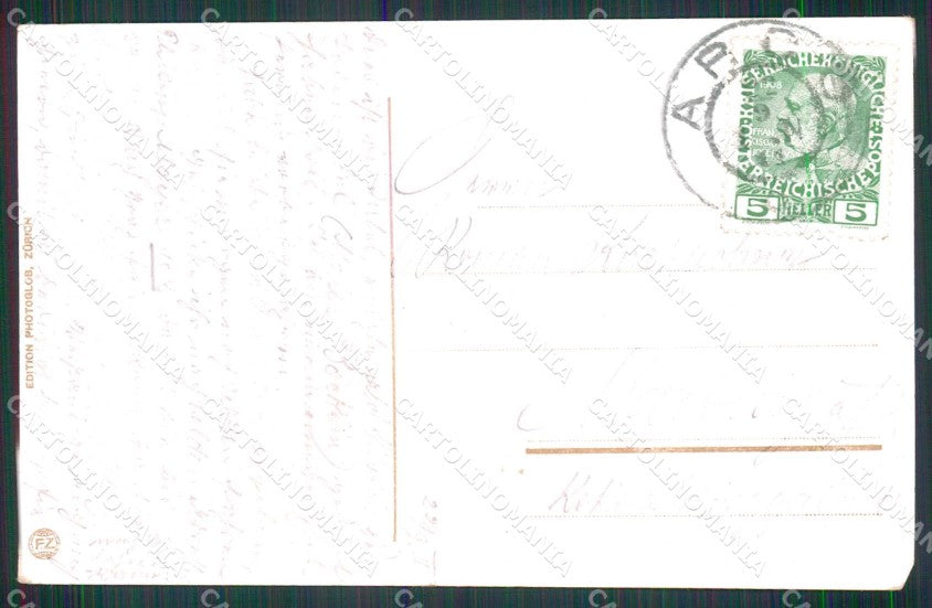 Verona Garda Punta San Vigilio Lago al Tramonto cartolina RT1396 – retro